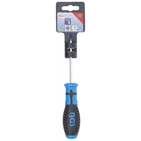 Wkrętak Torx T8 z otworem, trzpień 80 mm, BGS 7849-T8
