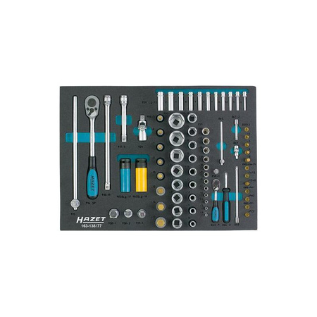 Mobilny wózek narzędziowy z 220 narzędziami, 7 szuflad, blat z tworzywa sztucznego 179N-7/220 HAZET