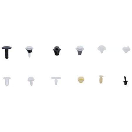 Zestaw zatrzasków do samochodów dla Peugeot, Citroen 345 szt., BGS 9051