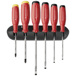 Zestaw 6 wkrętaków płaskie + krzyżakowe w uchwycie ściennym SwissGrip EVO PB Swiss Tools