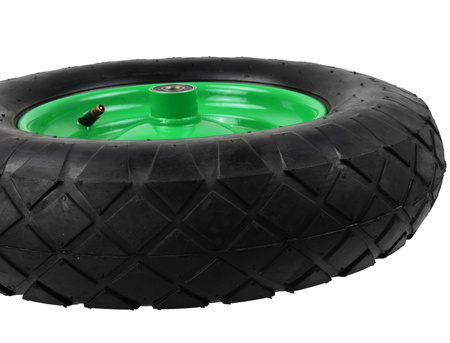 Koło pompowane do wózka, taczki czarne 4.00-8 4PR GEKO G71022