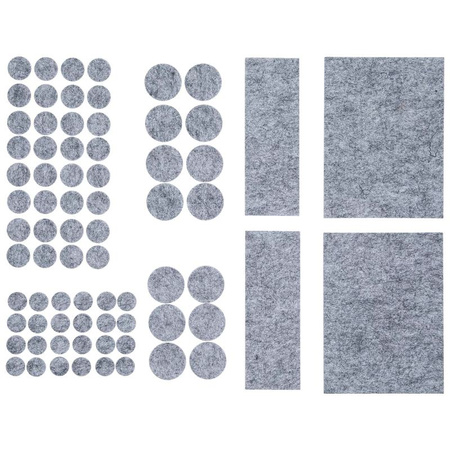 Zestaw podkładek filcowych szary melanż 80 szt., BGS Diy 80702