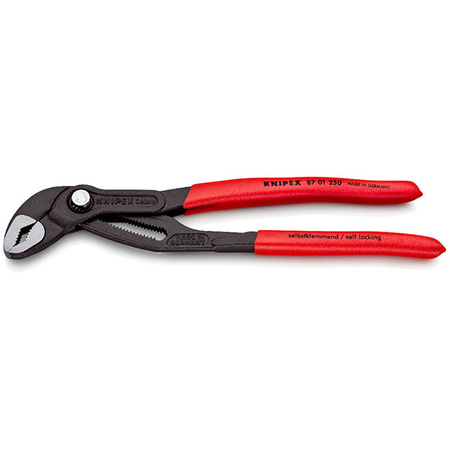 Szczypce nastawne do rur Cobra® z rękojeściami powlekanymi tworzywem sztucznym 250 mm KNIPEX 87 01 250