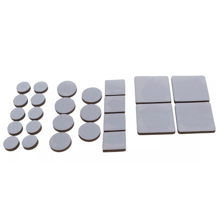 Zestaw podkładek ślizgowych szare 25 szt., BGS Diy 80861