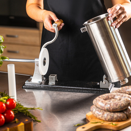 Nadziewarka do kiełbas, pojemność 5kg, pozioma, stal nierdzewna, Klausberg, KB-7929