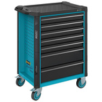 Mobilny wózek narzędziowy z 220 narzędziami, 7 szuflad, blat z tworzywa sztucznego 179N-7/220 HAZET