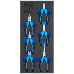 Wkładka do szuflady 1/3: zestaw miniszczypiec precyzyjnych 6 szt., BGS 4024