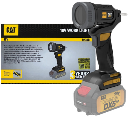 Lampa punktowa akumulatorowa 18V 160/500Lm solo bez aku. CAT DX63B