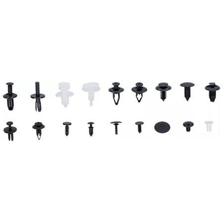 Zestaw zatrzasków do samochodów dla Ford, Mazda, GM, Chrylser, Nissan 415 szt., BGS 9041