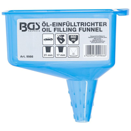 Lejek do oleju zasobnik 850 ml (9986) BGS