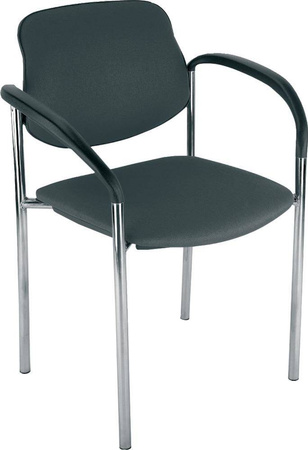 Krzesło tapicerowane konferencyjne do biura 4 szt antracytowe