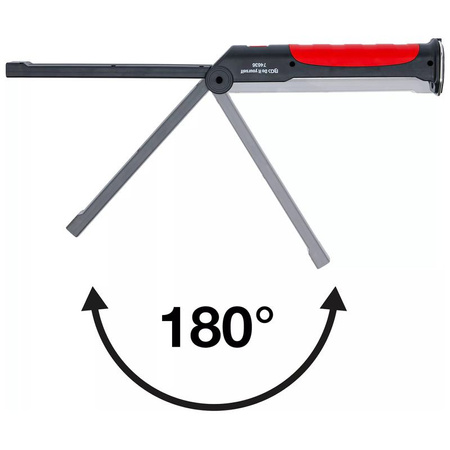 Akumulatorowa latarka przegubowa LED COB 6,5 W ze stacją ładowania, BGS Diy 74636