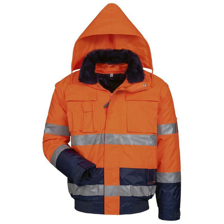 Kurtka ostrzegawcza Volker rozmiar L pomarańczowy/granatowy