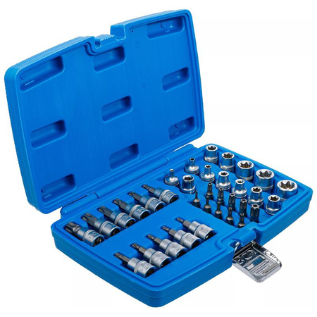 Zestaw bitów i nasadek 10 mm (3/8") Torx 34 szt., BGS 5021