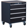 Wózek warsztatowy do systemu meblościanek, 4 szuflady, 630 x 789 x 530 mm, BGS 80220