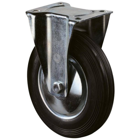 Koło kółko obrotowe stałe gumowe wózka 200mm 205kg