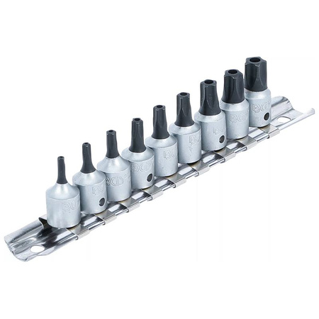 Zestaw nasadek z bitem TORx Plus, napęd 1/4", 9 szt., BGS 71020