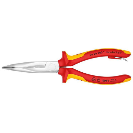Szczypce tnące półokrągłe wydłużone 200 mm izolowane VDE KNIPEX