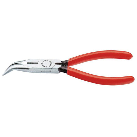 Szczypce tnące półokrągłe wygięte z rękojeściami powlekanymi tworzywem sztucznym 160 mm KNIPEX 
25 21 160