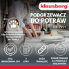 Podgrzewacz do potraw, szklany, 3 l, stojak ze stali nierdzewnej, Klausberg, KB-7921