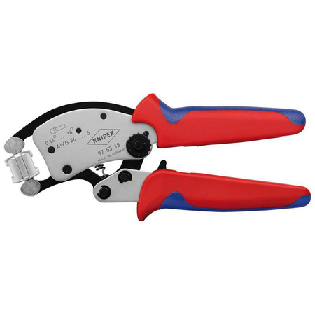 Szczypce samonastawne Twistor16 do zgniatania tulejek kablowych z głowicą obrotową 0,14-16 mm² KNIPEX 97 53 18