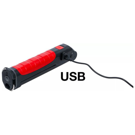 Akumulatorowa latarka przegubowa LED COB 6,5 W ze stacją ładowania, BGS Diy 74636