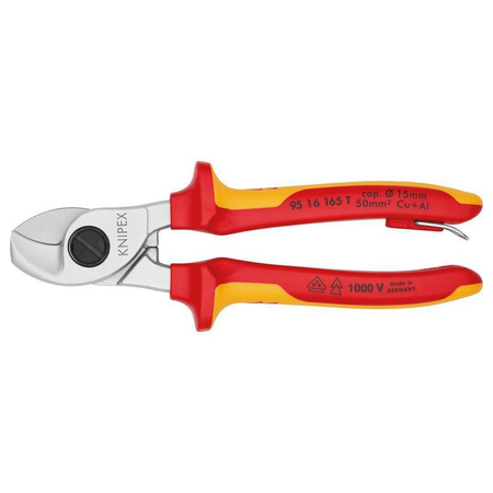 Izolowane szczypce do cięcia kabli 15 mm (50 mm²), długość 165 mm KNIPEX