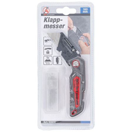 Nóż składany 160 mm, BGS Diy 50600