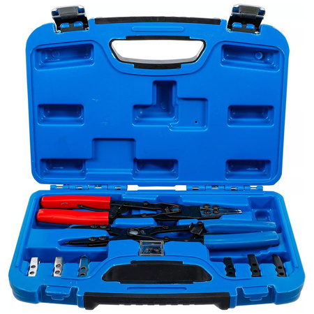 Zestaw szczypiec do pierścieni rozprężnych wymienne końcówki 10 szt., BGS 453