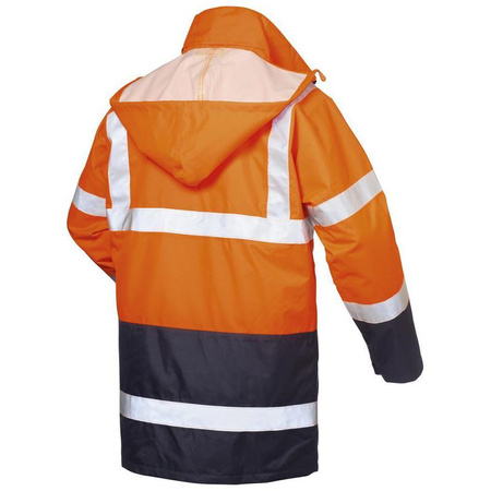 Parka kurtka ostrzegawcza Travis rozmiar XL pomarańczowy/granatowy