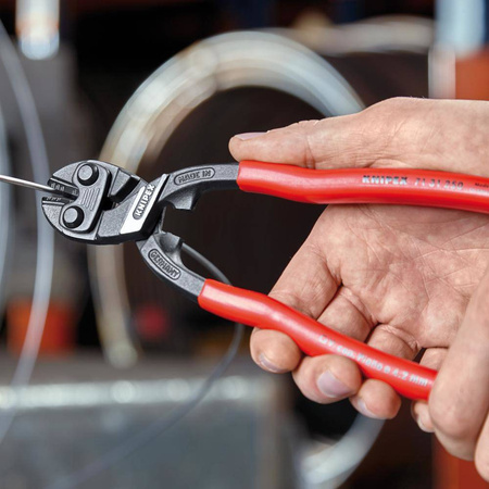 CoBolt® kompaktowe szczypce tnące do sworzni, drutów z rękojeściami powlekanymi tworzywem sztucznym 200 mm KNIPEX 71 01 200