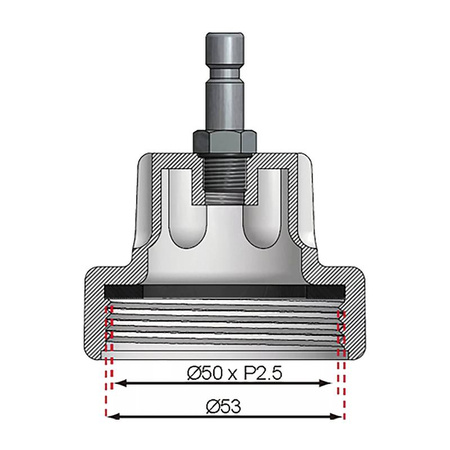 Adapter nr 6 do BGS 8027, 8098 dla Daewoo, Ford, Jaguar, Jeep, Land Rover, Mercedes-Benz, Pontiac, Porsche, Saab, BGS 8027-6