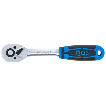 Grzechotka dwustronna z drobnym uzębieniem 6,3 mm (1/4"), wersja prosta, BGS 680