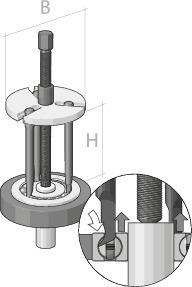 Zestaw do demontażu łożysk kulkowych PLUS, Gedore 1.92/1, 1553534