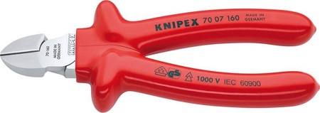 Szczypce tnące boczne z izolowanymi rękojeściami 1000V VDE 180 mm KNIPEX 
70 07 180