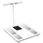 Waga łazienkowa z uchwytem elektroniczna biała analiza składu ciała Klausberg