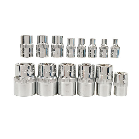 Zestaw nasadek Torx o profilu wewnętrznym,14 szt., E4 - E24, Silverline 675072