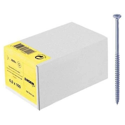Wkręty do płyt wiórowych ocynk 6,0x50/30mm 200szt E-NORMpro