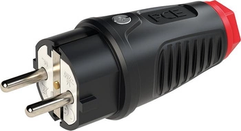 Wtyczka gumowa P0512-sr 16A / 250V AC / 3P (2P+E) IP54 pełna guma