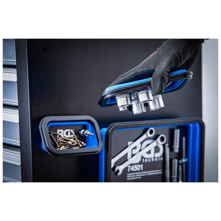 Zestaw 3 miseczek magnetycznych silikon przyrząd składany, BGS 74501