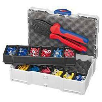 Zestaw tulejek kablowych izolowanych i nieizolowanych ze szczypcami do zgniatania PreciForce w skrzynce TANOS MINI-systainer KNIPEX 97 90 21