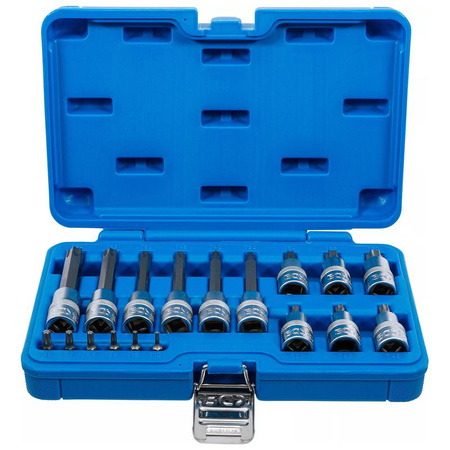 Zestaw nasadek z bitem 6,3 mm (1/4") / 12,5 mm (1/2") profil T (do Torx) 18 szt., BGS 5173
