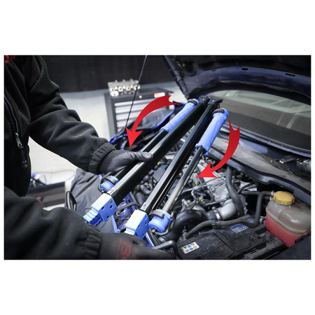 Lampa na maskę silnika COB-LED z akumulatorem i mocowaniem rozporowym 2 lampy robocze COB-LED, BGS 85306