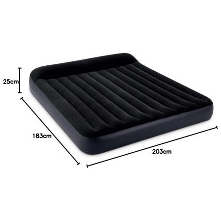 Materac dmuchany dwuosobowy z wbudowaną poduszką 203x183x25 cm 64144 INTEX