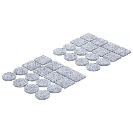 Zestaw szarych podkładek filcowych 32 szt., BGS Diy 80704