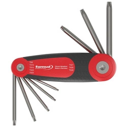 Zestaw kluczy trzpieniowych w składanym uchwycie TORX 8-częściowy T9-T40 FORMAT