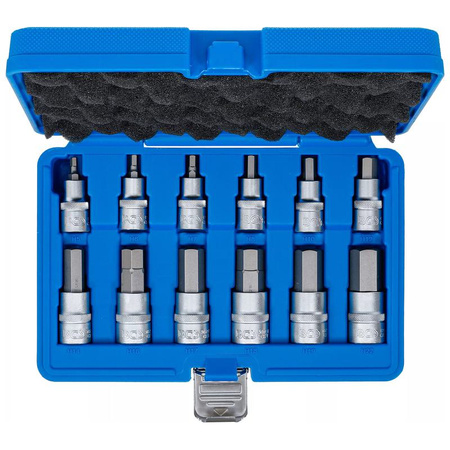 Zestaw 12 nasadek z bitem, gniazdo sześciokątne 5-22 mm, napęd 12,5 mm (1/2"), BGS 5052