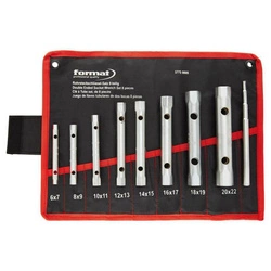 Zestaw kluczy rurkowych w nylonowym etui, 9-częściowy FORMAT