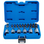 Zestaw bitów i nasadek 12,5 mm (1/2") Torx 27 szt., BGS 5101
