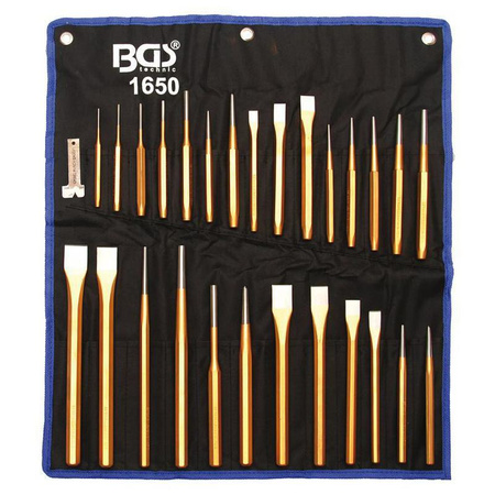Zestaw przecinaków i przebijaków 28-szt., BGS 1650